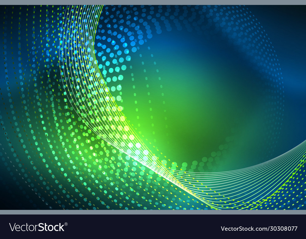 Neon Particle Wave Background
