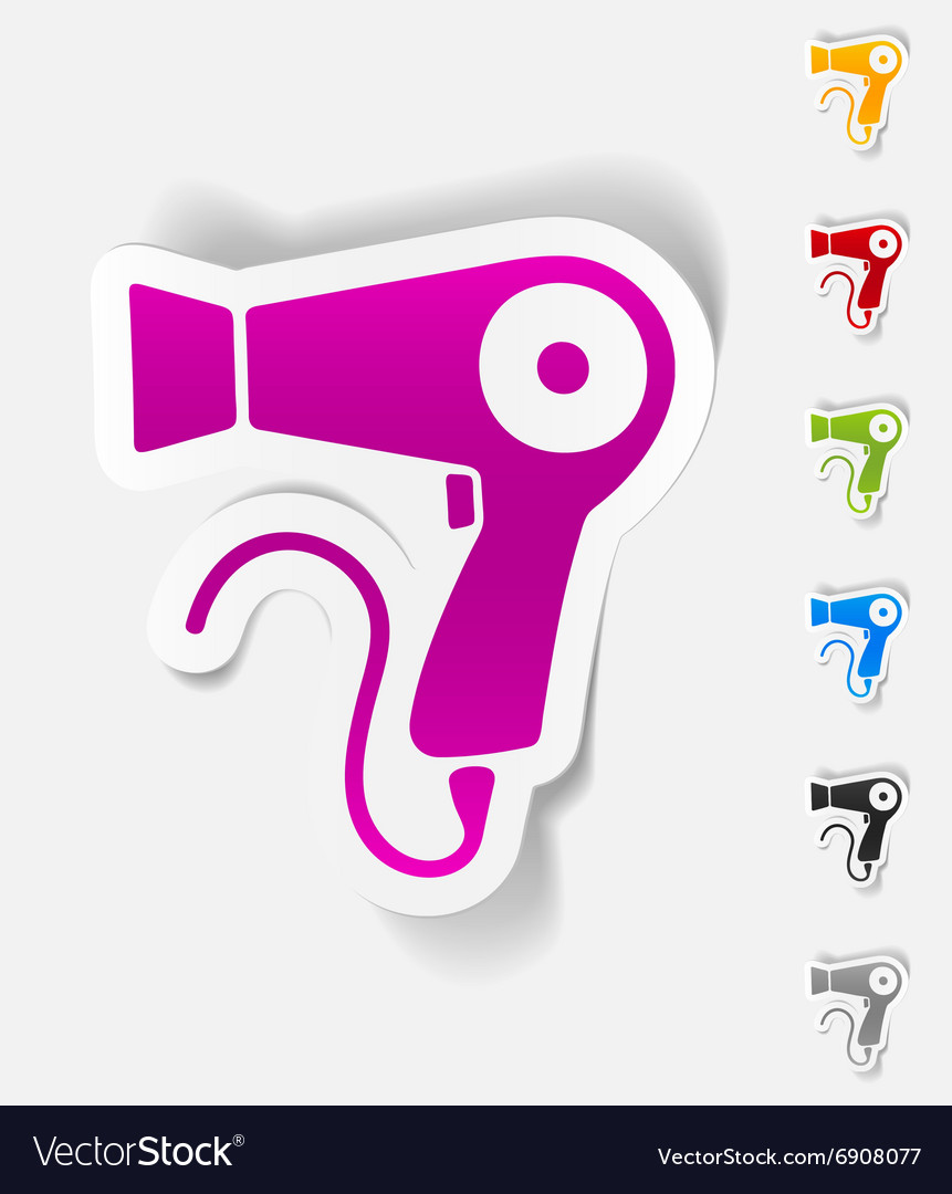 Realistic design element hairdryer Royalty Free Vector Image