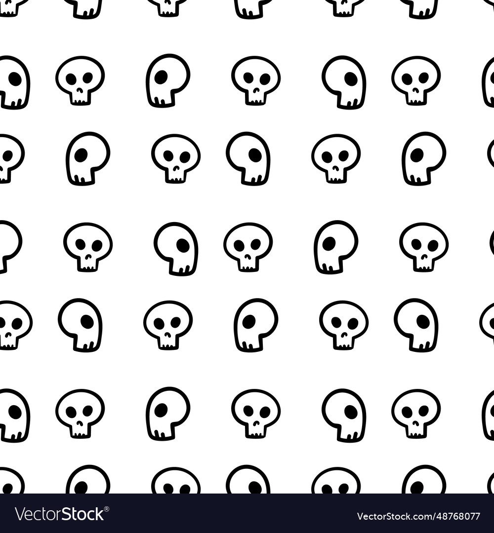 Skull pattern on transparent background graphics vector image Skull pattern on transparent background graphics