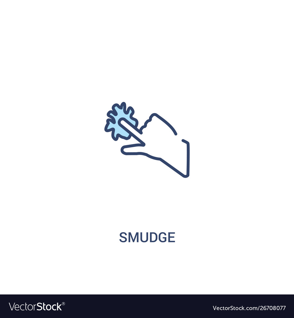 Smudge concept 2 colored icon simple line element vector image Smudge concept 2 colored icon simple line element