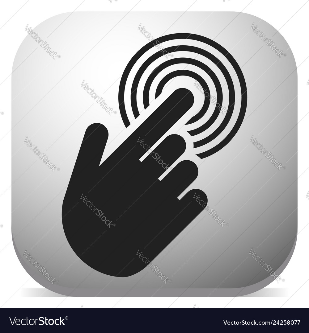 Tapping touchscreen on interface mobile phone icon vector image Tapping touchscreen on interface mobile phone icon