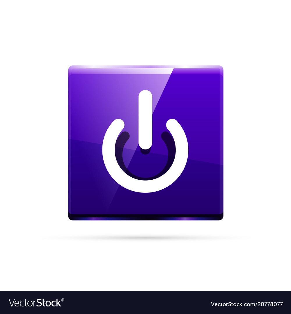 Techno futuristic start power button