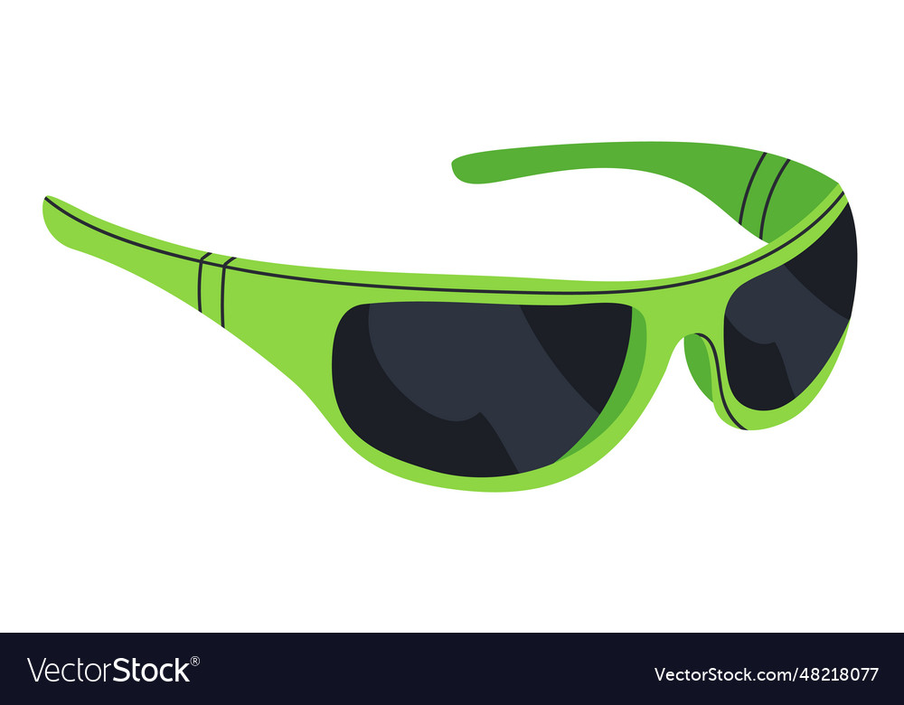 Trendy plastic sport shades retro 90s style vector image Trendy plastic sport shades retro 90s style