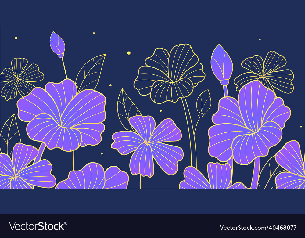 Violet minimalistic flowers