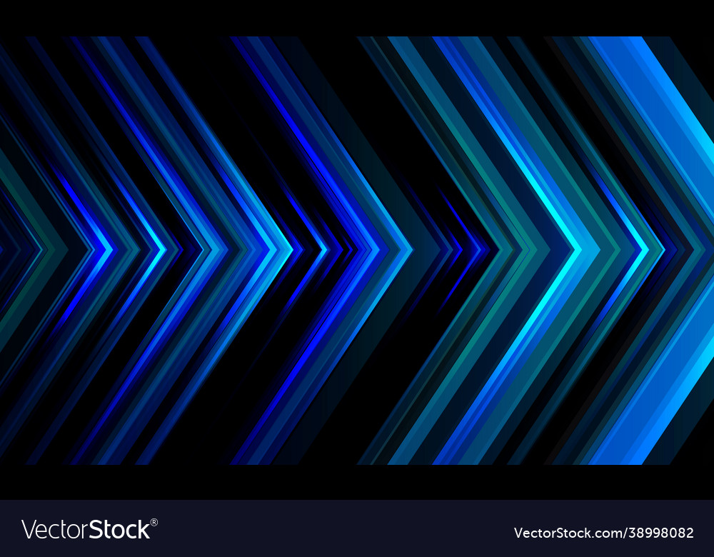 Abstract blue light arrow direction pattern vector image Abstract blue light arrow direction pattern