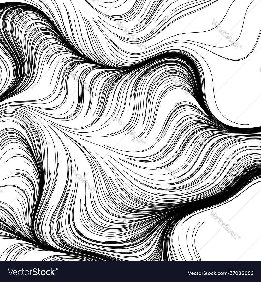 Abstract render random wavy curvy writhe lines Vector Image Abstract render random wavy curvy writhe lines