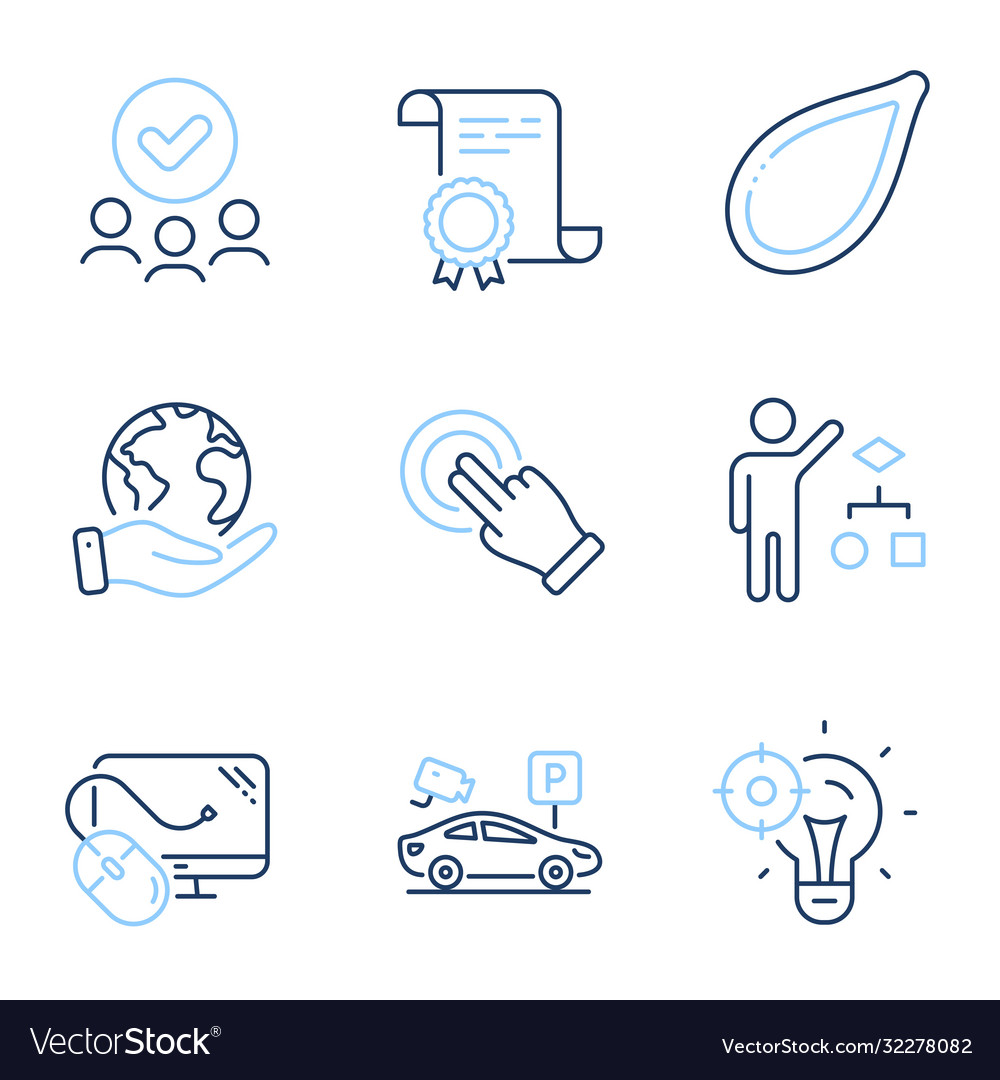 Algorithm Computer Maus und Kürbis Samen Icons vector image Algorithm Computer Maus und Kürbis Samen Icons