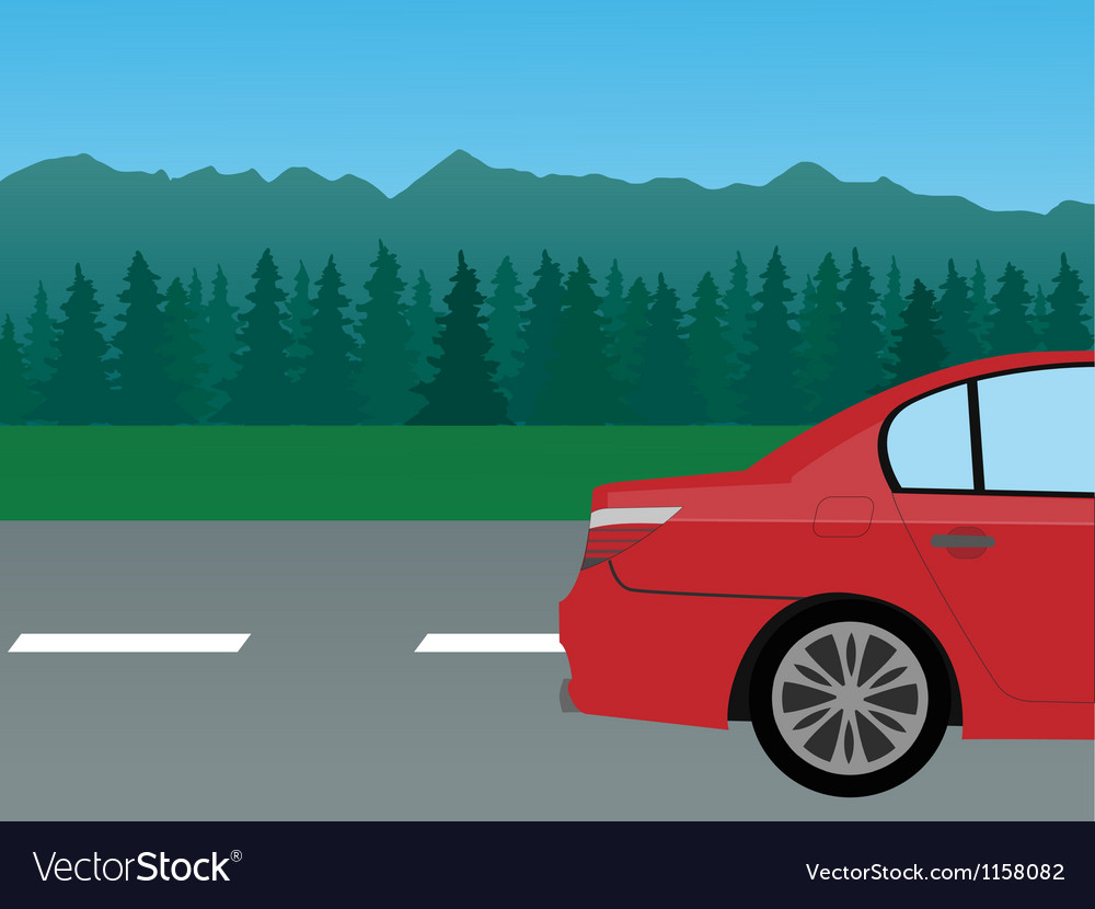 Auto mountain Royalty Free Vector Image - VectorStock