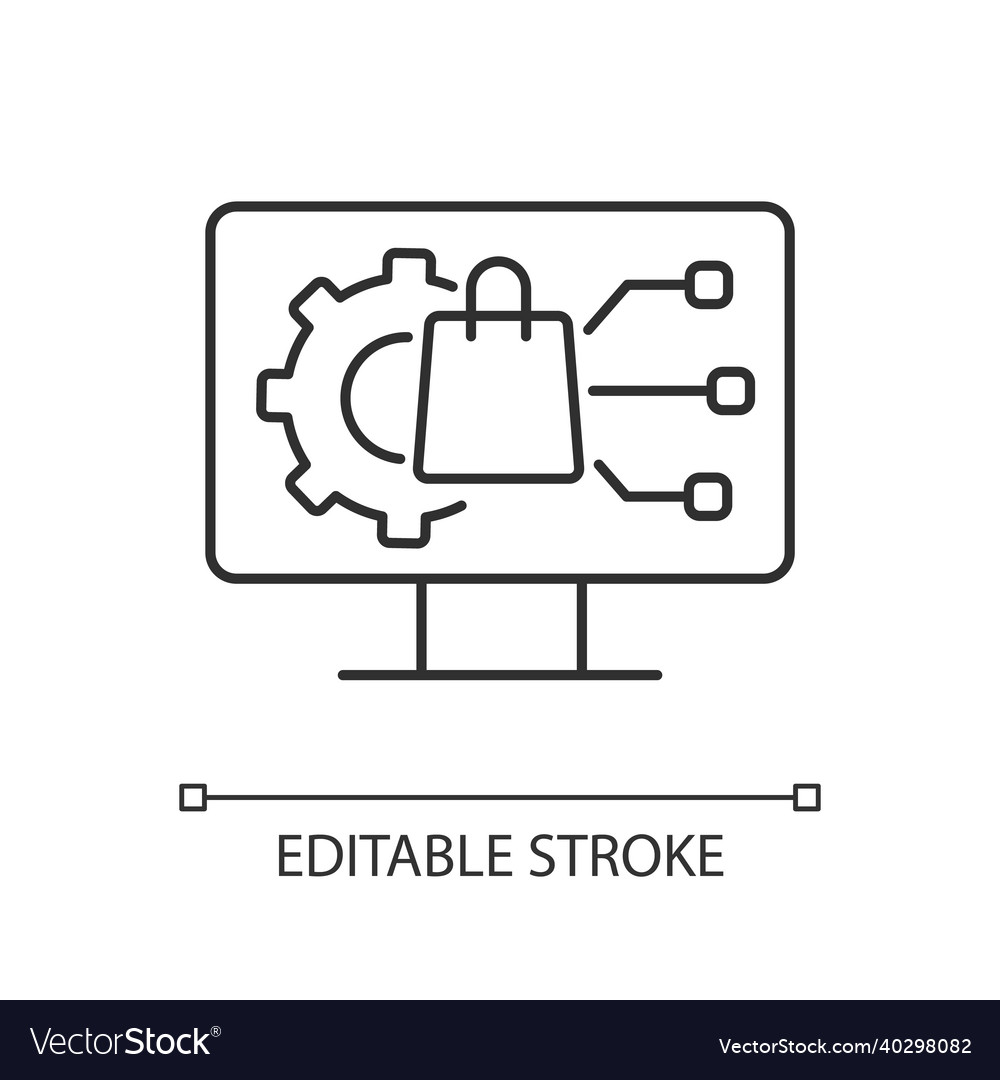 Digital product management linear icon vector image Digital product management linear icon