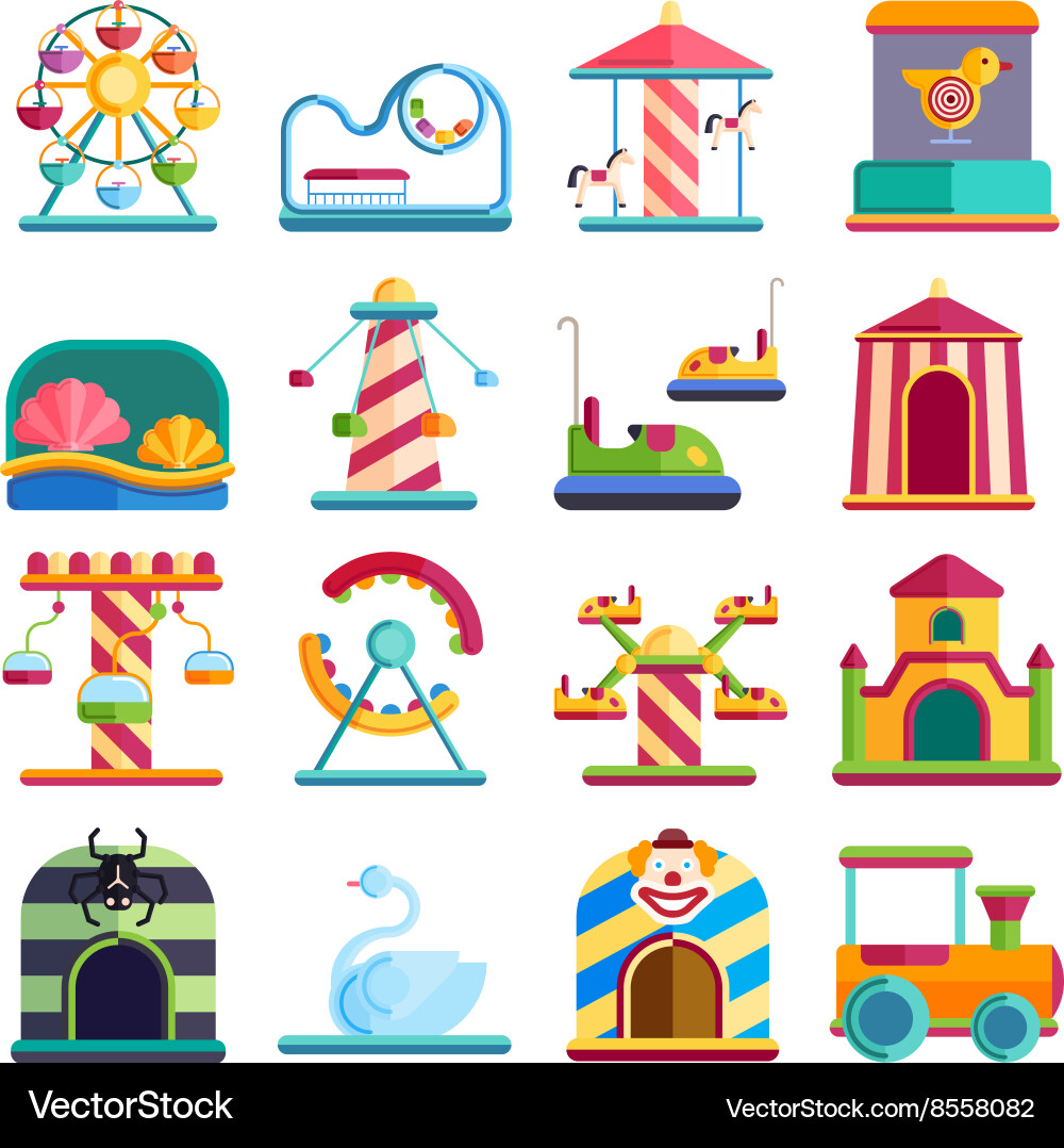 Flat design conceptual city elements Royalty Free Vector
