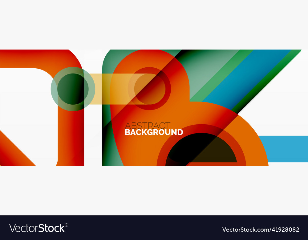 Geometric primitives lines circles abstract Vector Image Geometric primitives lines circles abstract