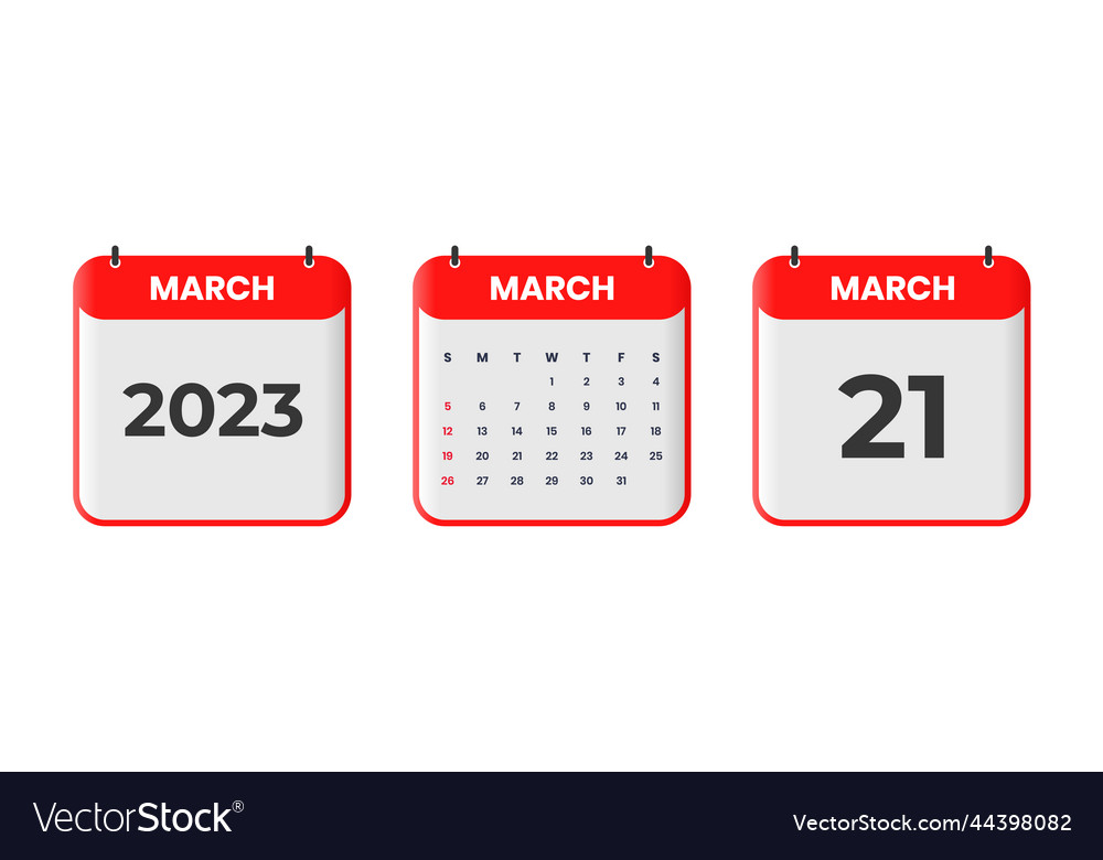 March 2023 calendar design 21st