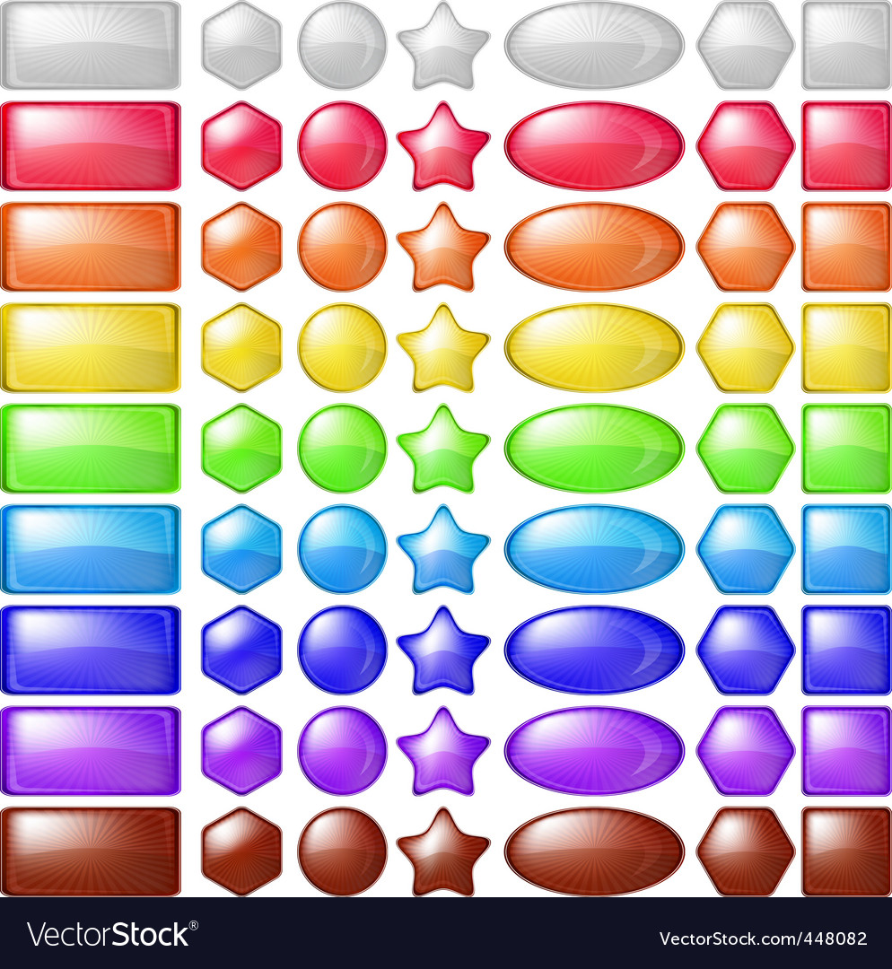 Modern Button Icons Set