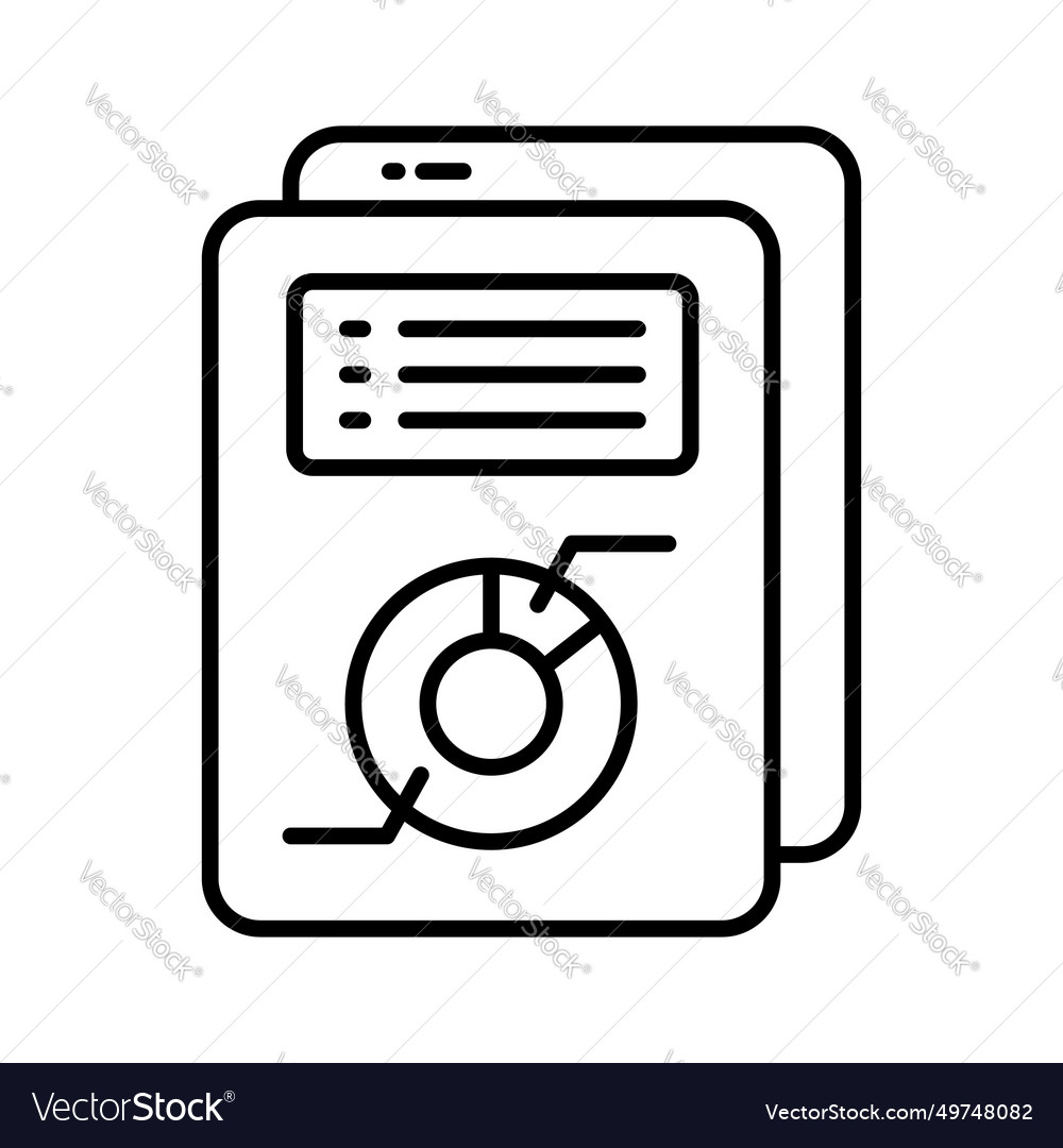 Pie chart on page denoting concept of business