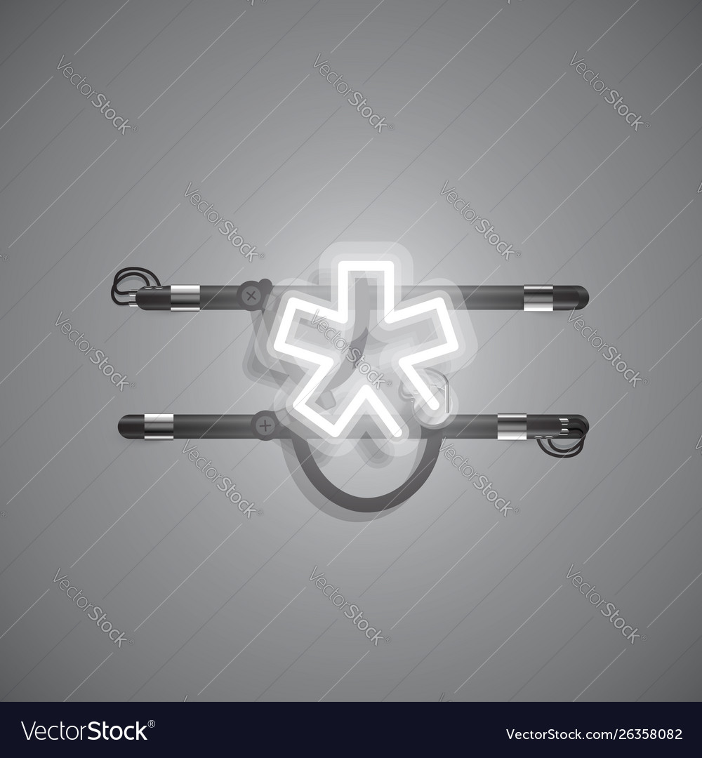 Realistic neon character with wires and console vector image Realistic neon character with wires and console
