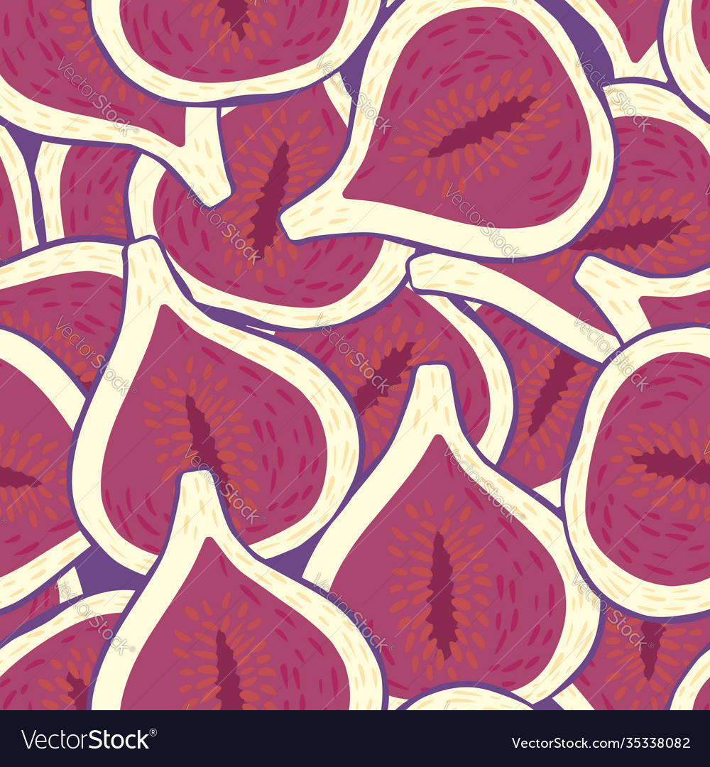 Seamless abstract pattern with bright fig simple Vector Image Seamless abstract pattern with bright fig simple