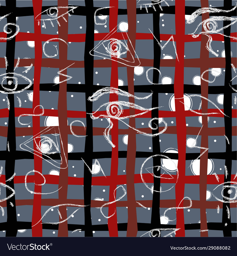 Seamless open eye pattern on black background Vector Image Seamless open eye pattern on black background