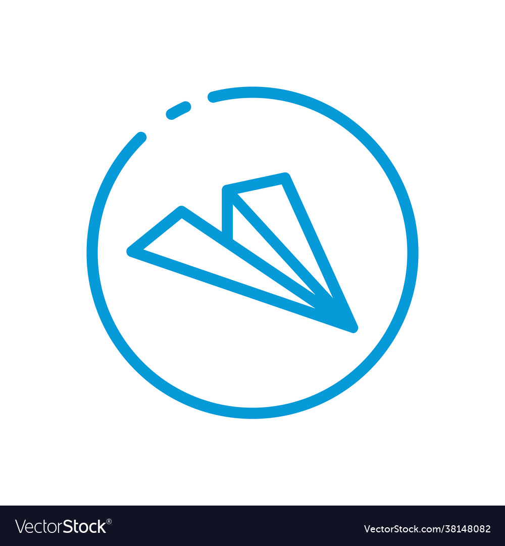 Send message line icon set mail vector image Send message line icon set mail