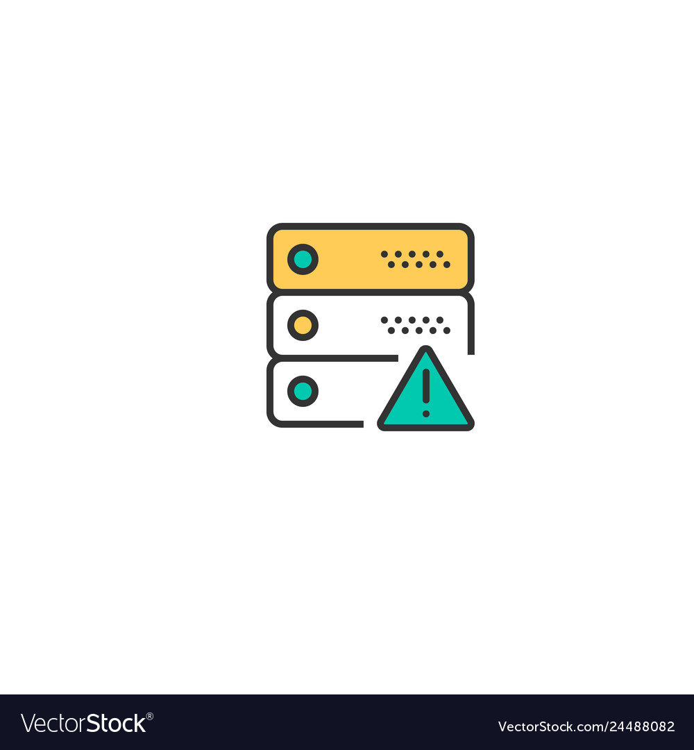 Server icon design interaction vector image Server icon design interaction