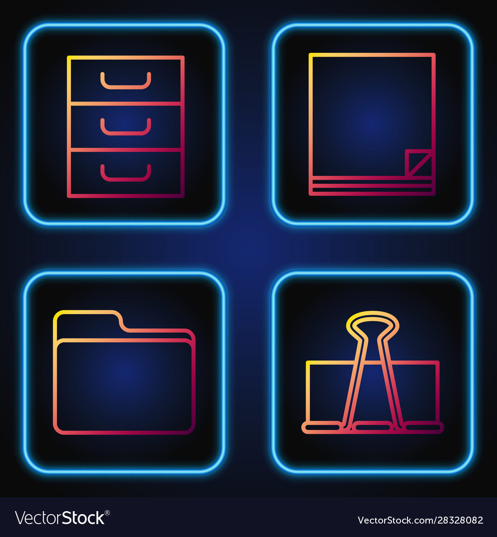 Set line binder clip document folder drawer