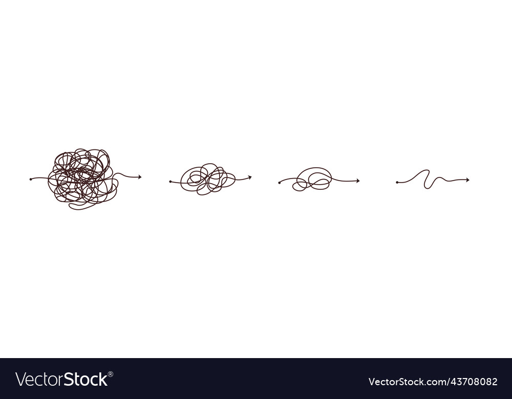 Simple line and complex easy way scribble doodle vector image Simple line and complex easy way scribble doodle