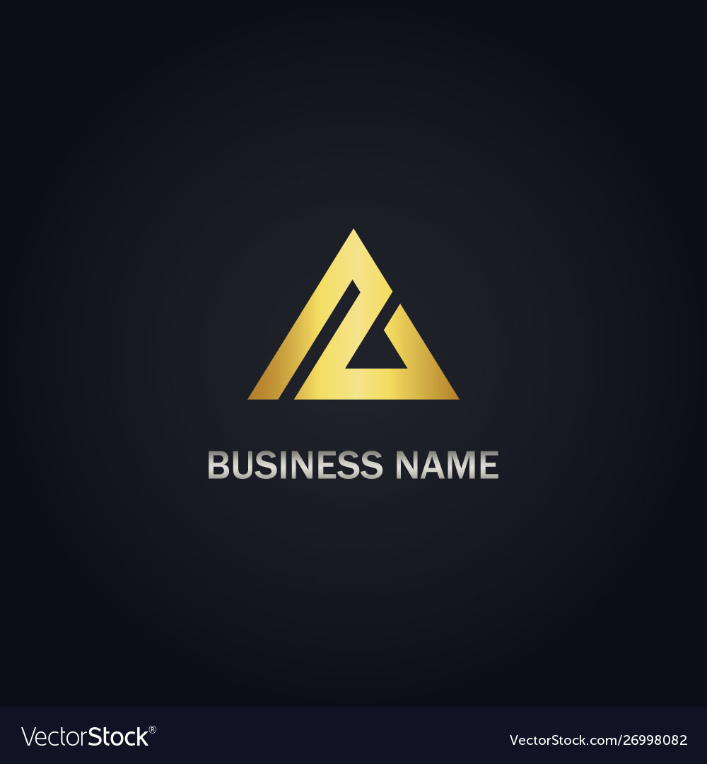 Triangle gold business logo