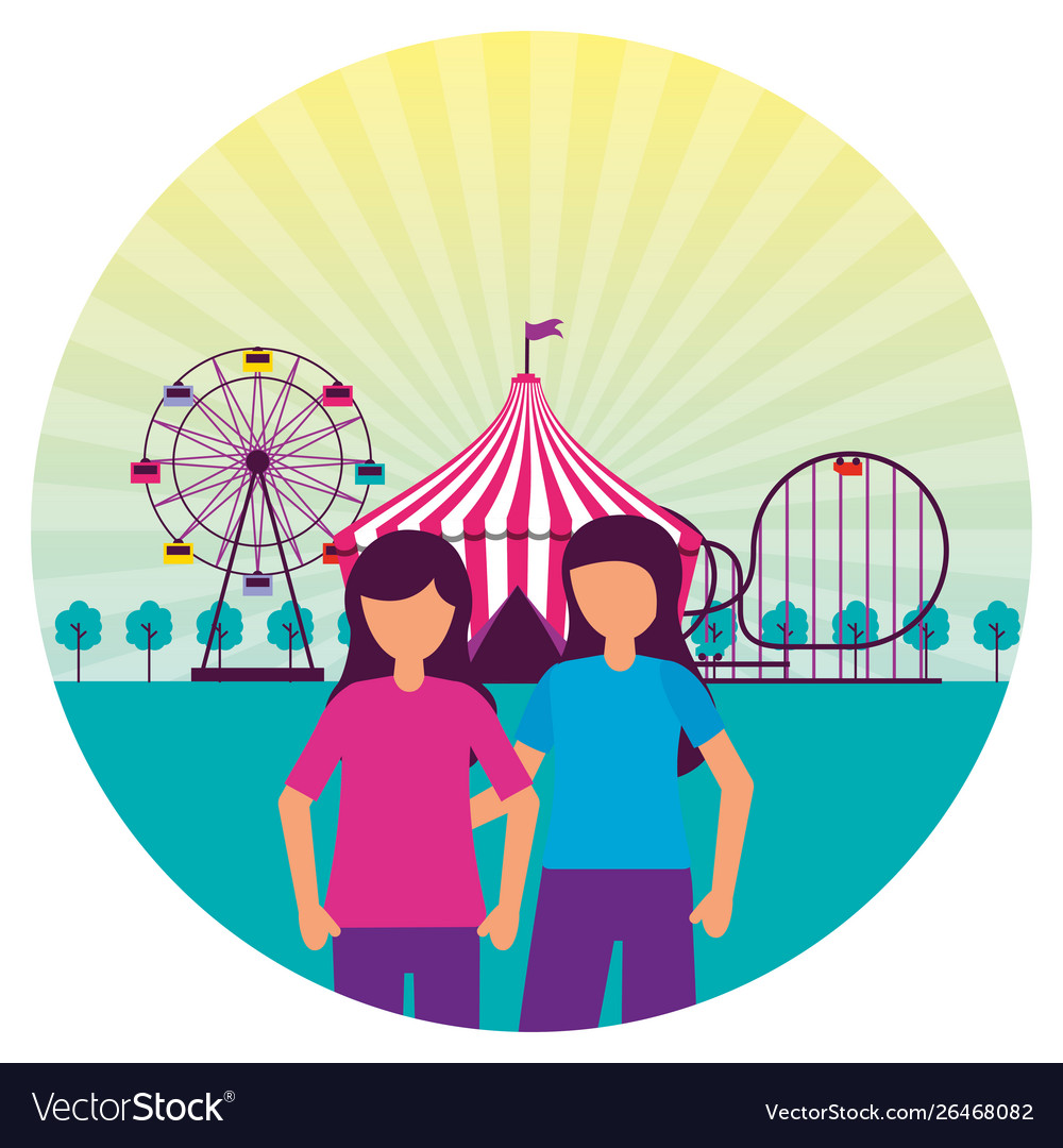 Women festival fun fair event amusement park