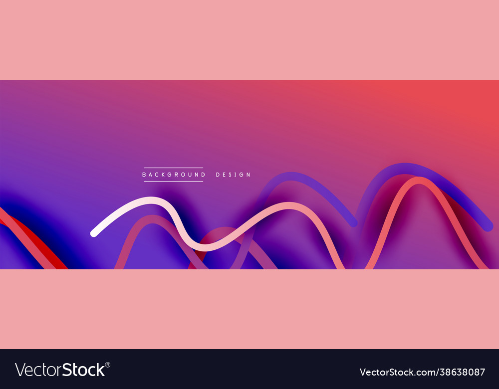 Abstract gradient background with wave line Vector Image Abstract gradient background with wave line