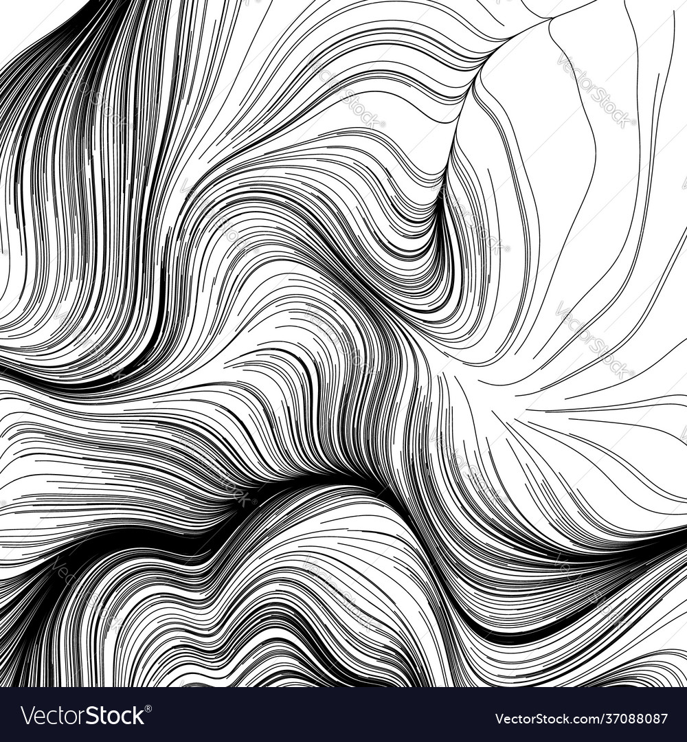 Abstract render random wavy curvy writhe lines