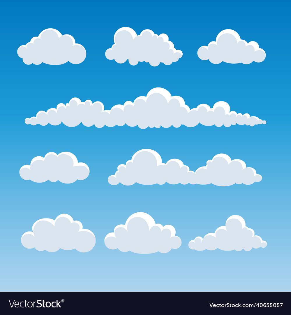 Cloud shape icon collection