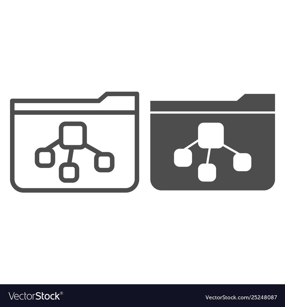 File tree folder line and glyph icon