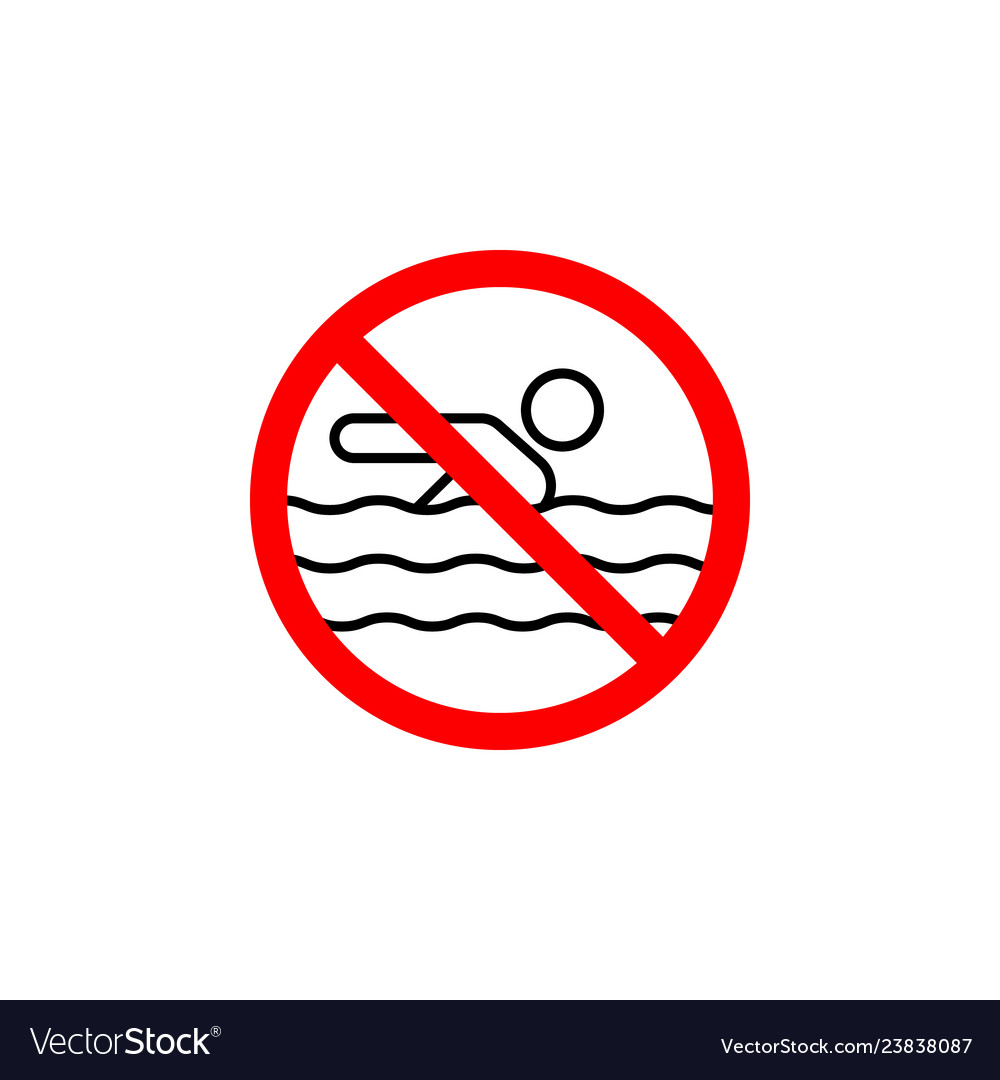 Forbidden swim icon can be used for web logo