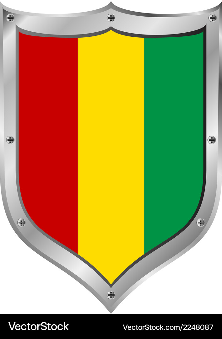 Guinea flag button Royalty Free Vector Image - VectorStock