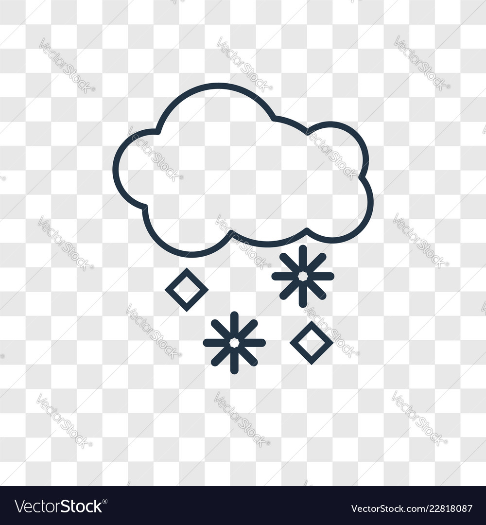 Hail concept linear icon isolated on transparent
