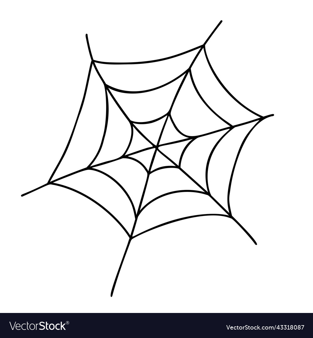 Halloween cobweb spiderweb linear doodle