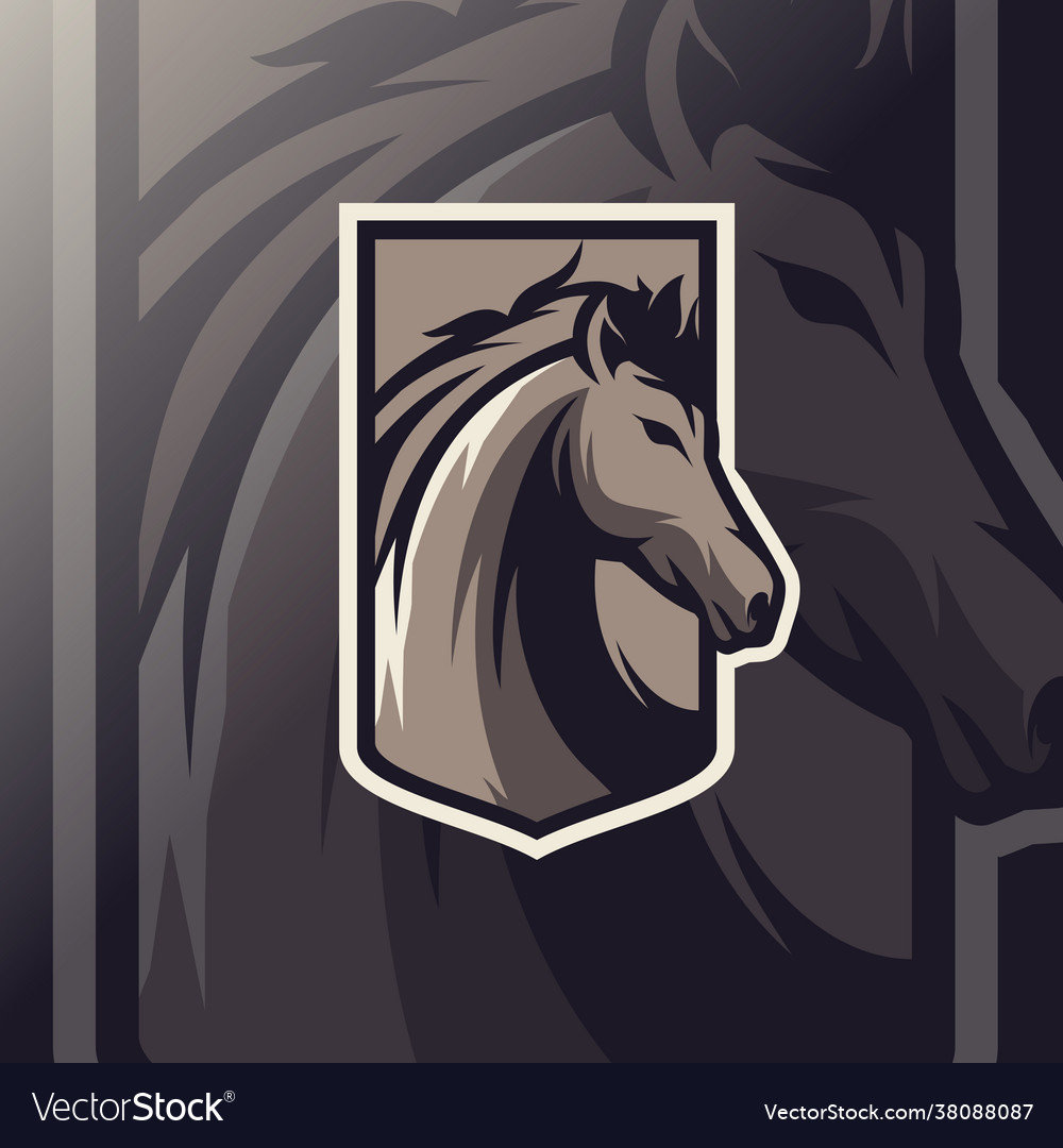 Horse mascot esport logo Royalty Free Vector Image