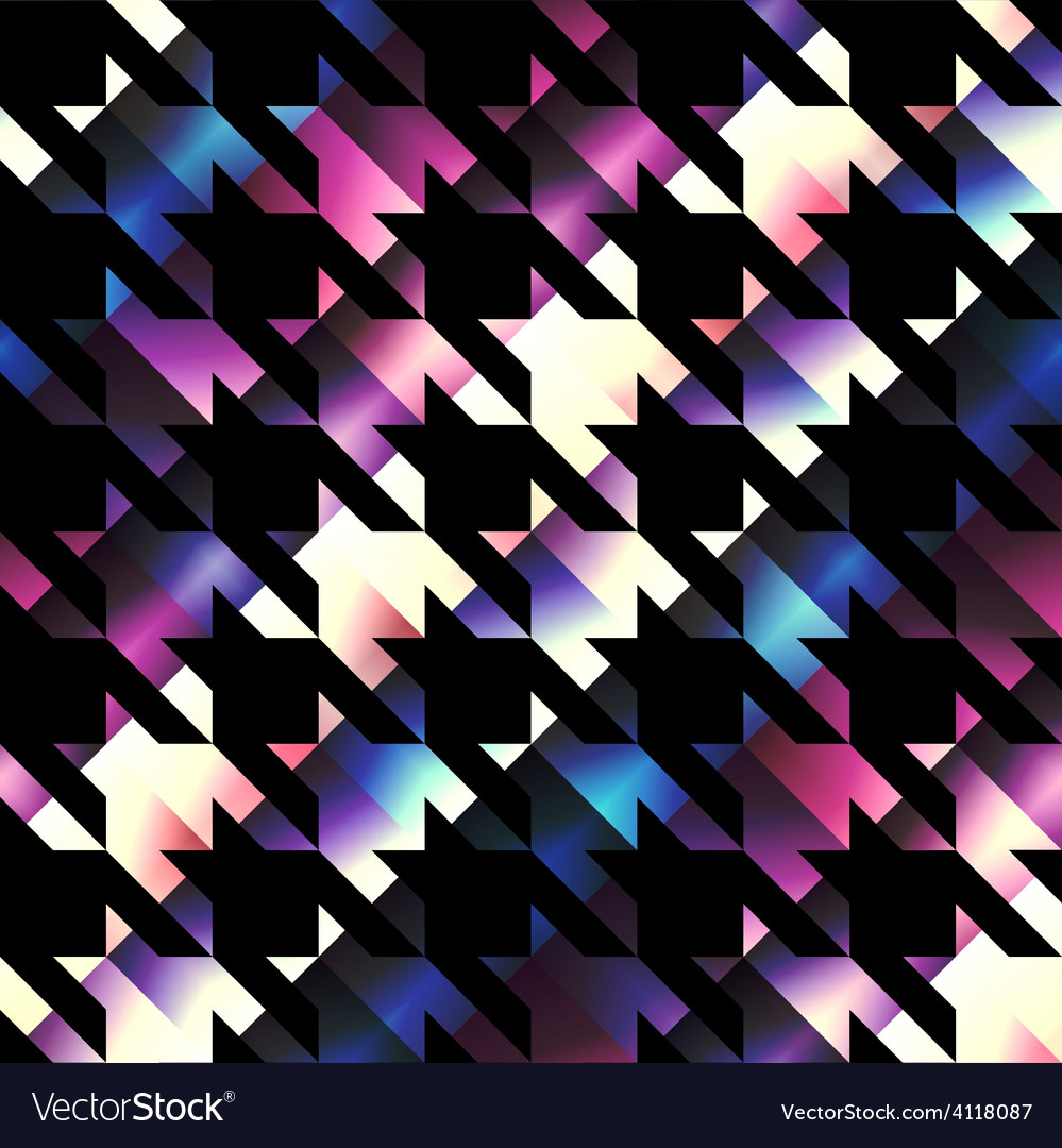 Houndstooth pattern on black background