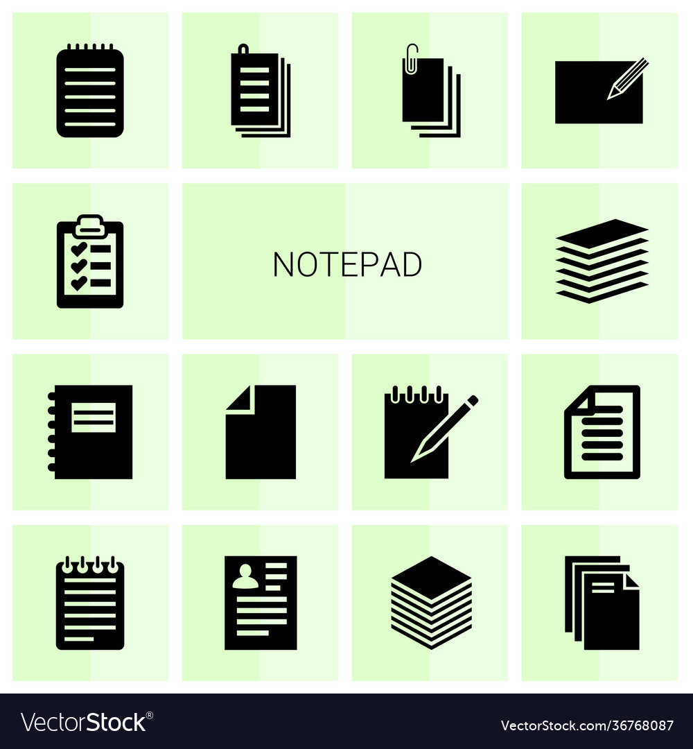 Notepad icons