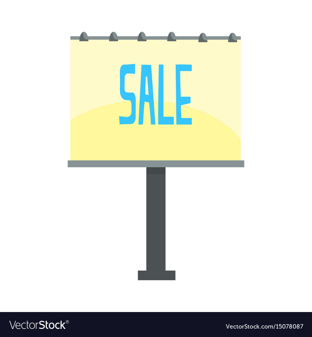 Outdoor Unipole Banner Billboard With Sale Word Vector Image