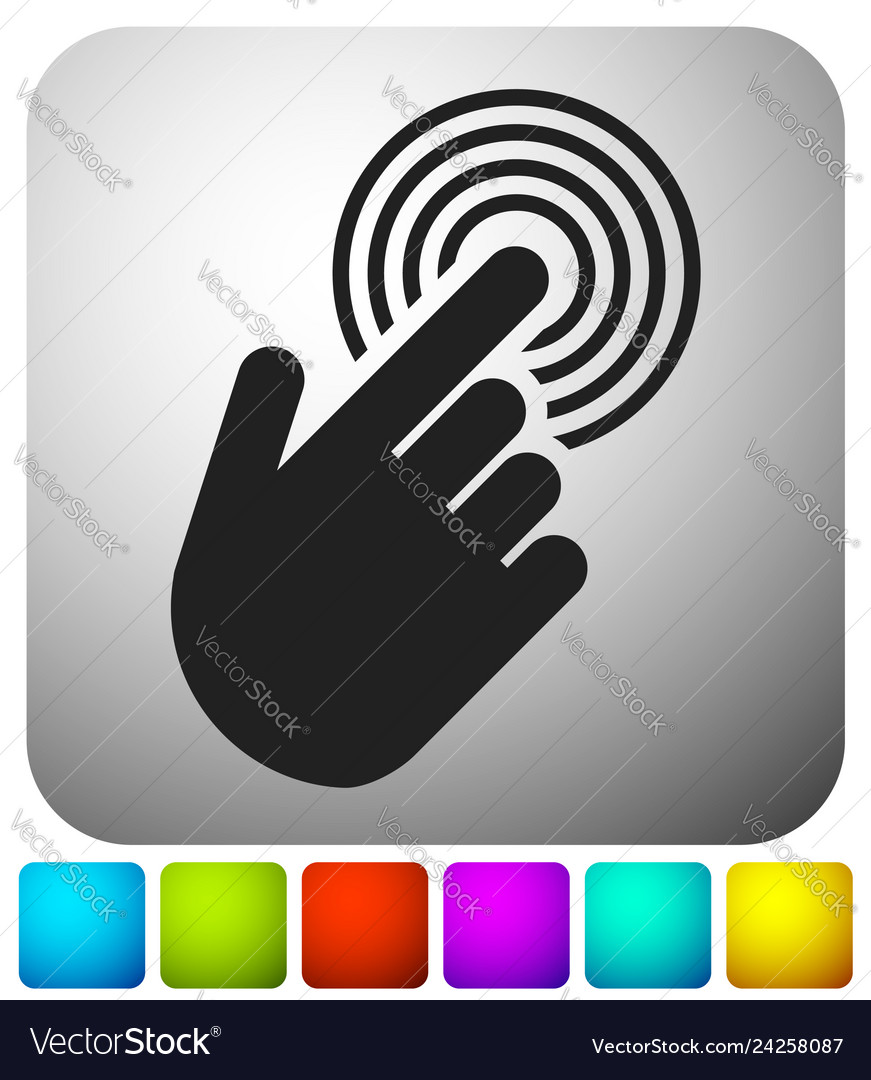 Tapping touchscreen on interface mobile phone icon Vector Image Tapping touchscreen on interface mobile phone icon