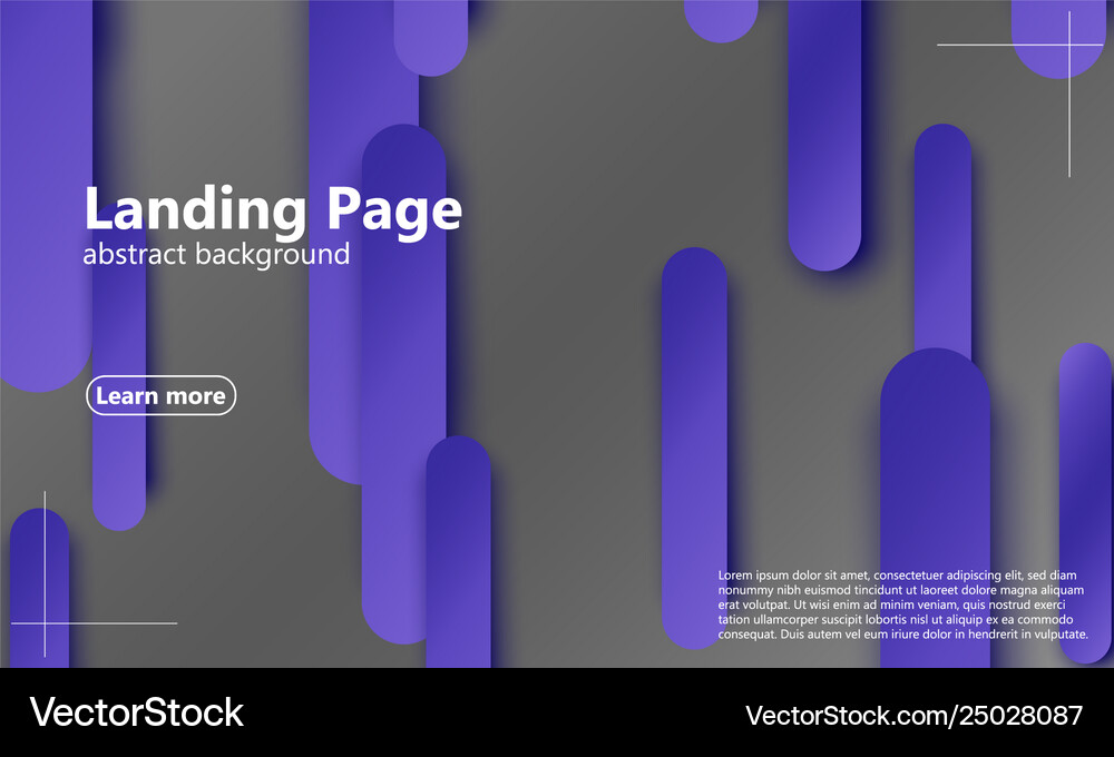 Website landing page material design Royalty Free Vector