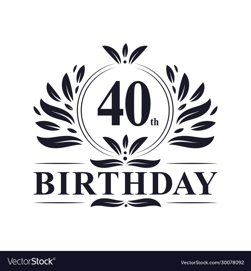 40 years birthday logo 40th celebration
