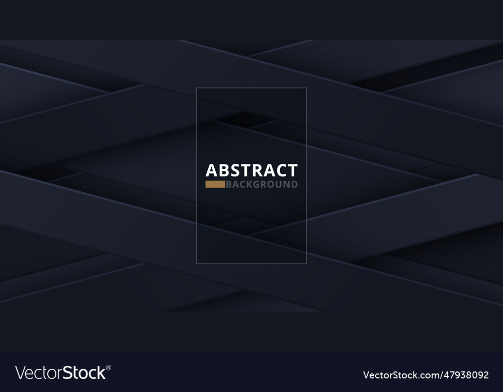 Abstract black tech fold shadow background Vector Image