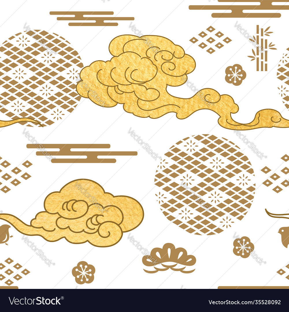 Abstract seamless background with gold texture Vector Image