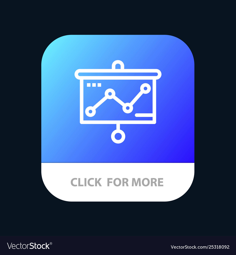 Chart presentation graph projector mobile app vector image Chart presentation graph projector mobile app