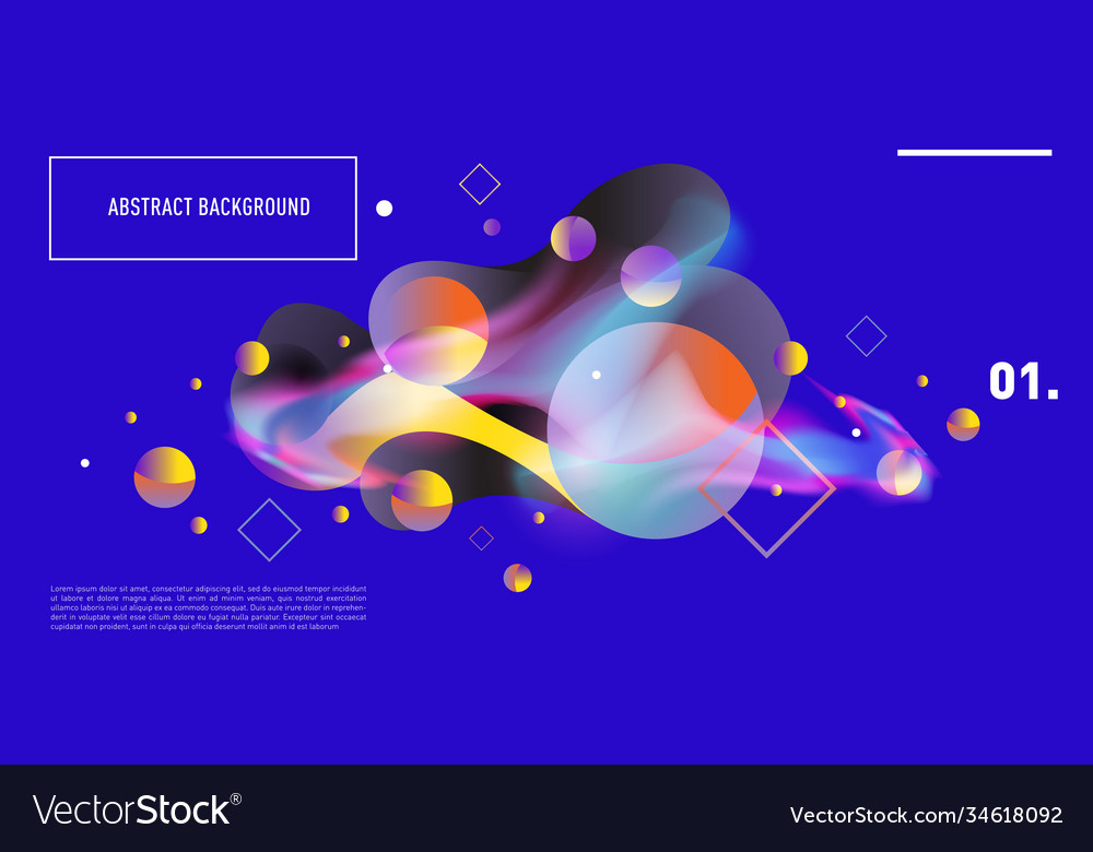 Colorful abstract fluid gradient pattern vector image Colorful abstract fluid gradient pattern