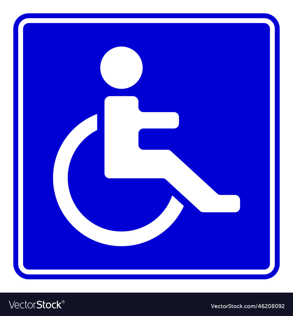 Disabled handicap wheelchair person sign Vector Image