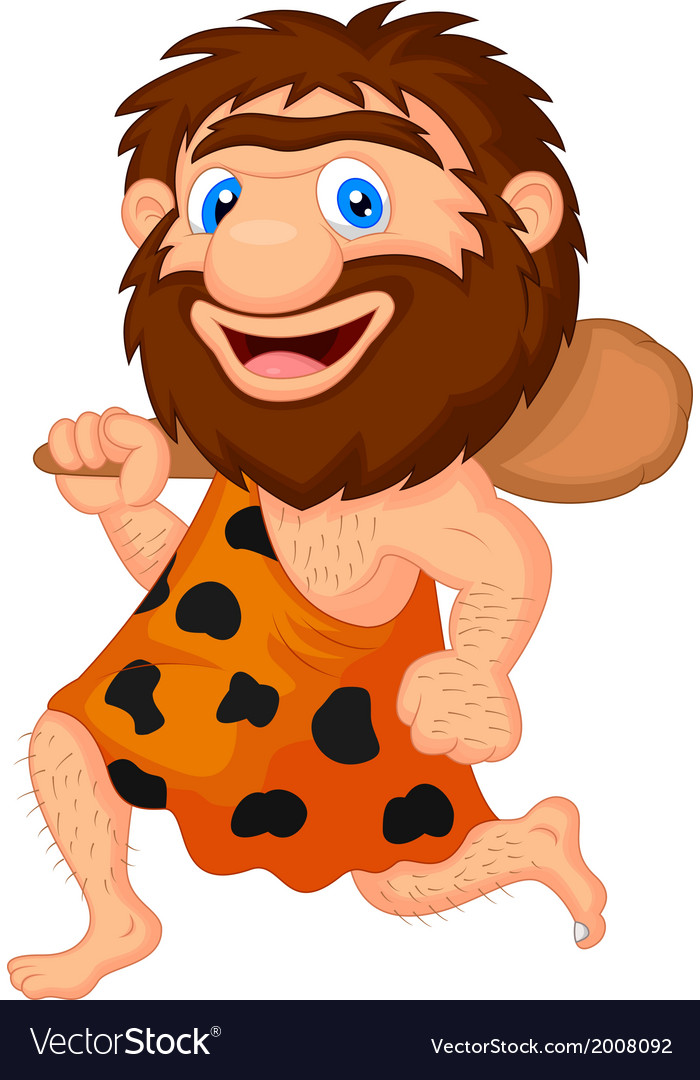 Funny caveman cartoon