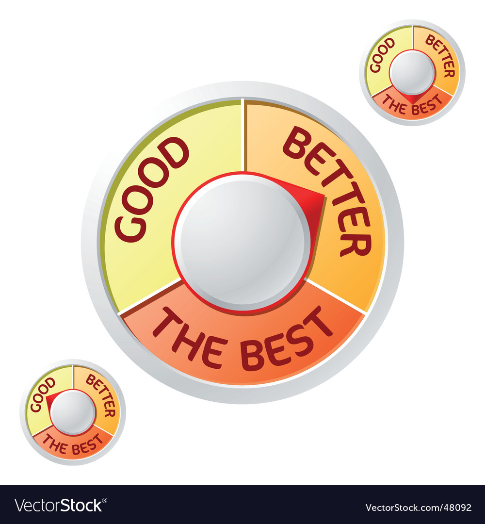 Good better the best rating Royalty Free Vector Image