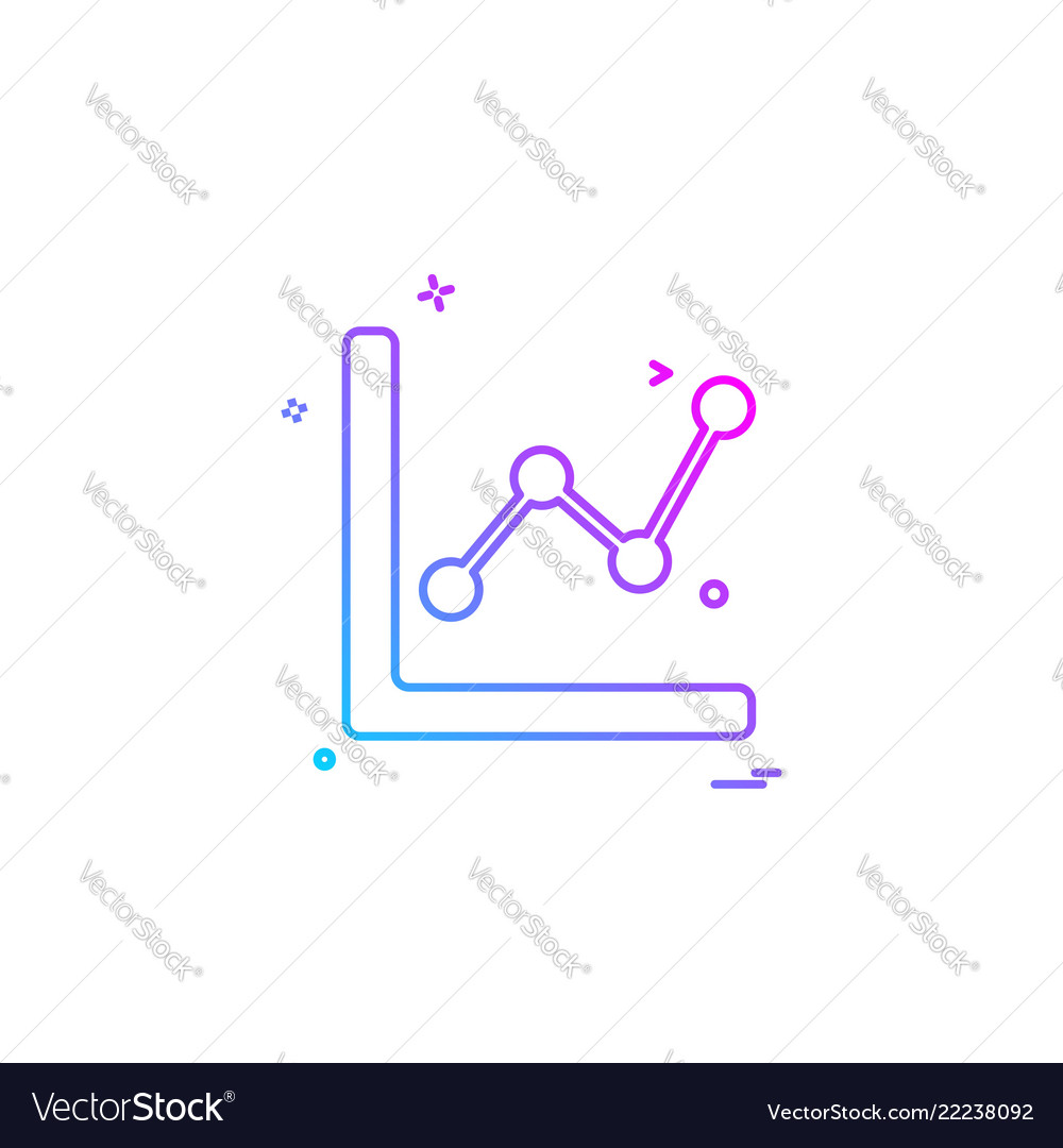Graph icon design vector image Graph icon design